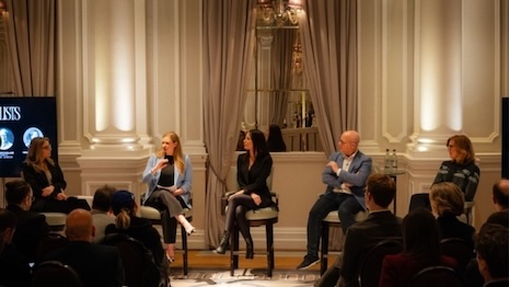 Panelists discussing the value of luxury at Fox Communications' event last week at the Corinthia London hotel. The audience was shown the results of Agility Research & Strategy's latest Value of Luxury study. Image credit: Fox Communications 