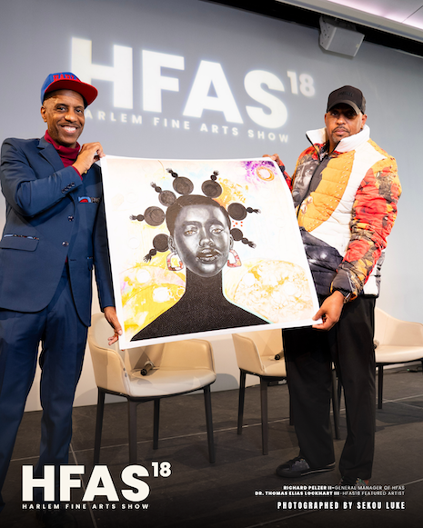 Richard Pelzer II and HFAS18 Features Artist Dr. Thomas Elias Lockhart III. Image credit: Sekou Luke