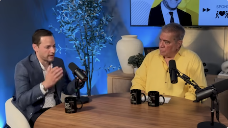 Brown Harris Stevens executive director Jared Antin with podcast host and BHS agent Vince Rocco